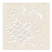 Becky Seddon Designs 'Snowfall Flurry' 7" x 7" Mylar Stencil - DaliART